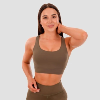 GymBeam Sportovní podprsenka Cut-Out olive GymBeam Sportovní podprsenka Cut-Out olive