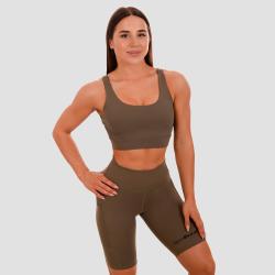 GymBeam Sportovní podprsenka Cut-Out olive