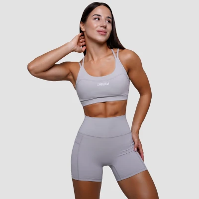 GymBeam Sportovní podprsenka FIT Mist Grey