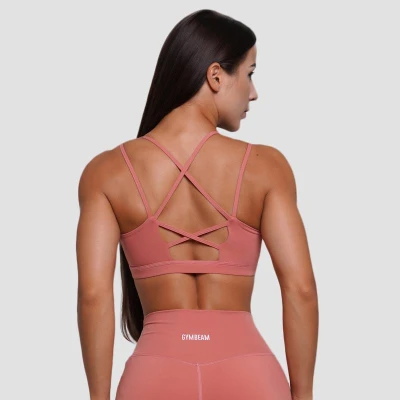 GymBeam Sportovní podprsenka FIT Salmon