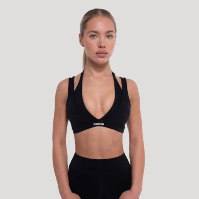 GymBeam Flow Black dámská sportovní podprsenka