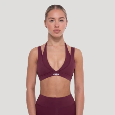 GymBeam Flow Wine dámská sportovní podprsenka