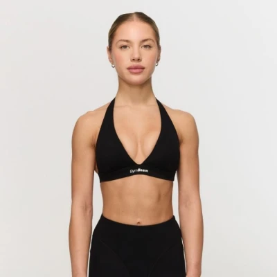 GymBeam Sportovní podprsenka Halter Fierce Black