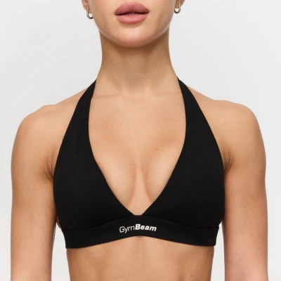 GymBeam Sportovní podprsenka Halter Fierce Black