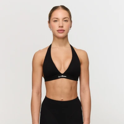 GymBeam Sportovní podprsenka Halter Fierce Black