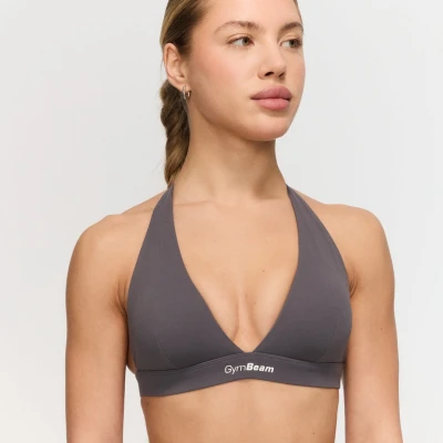 GymBeam Halter Fierce Grey dámská sportovní podprsenka