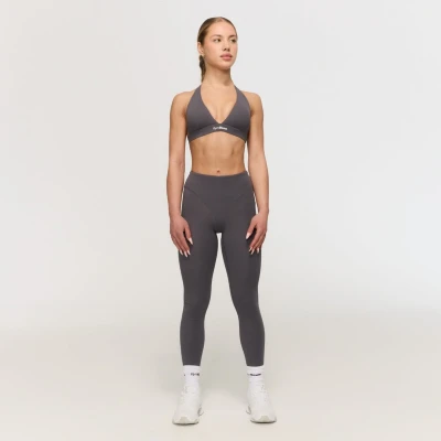GymBeam Halter Fierce Grey dámská sportovní podprsenka
