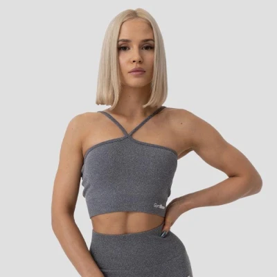 GymBeam Sportovní podprsenka Halter FLO Grey GymBeam Sportovní podprsenka Halter FLO Grey