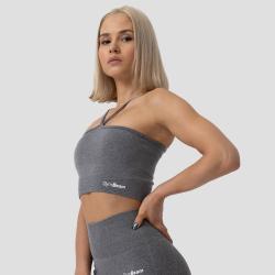 GymBeam Sportovní podprsenka Halter FLO Grey
