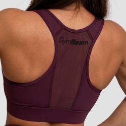 GymBeam Sportovní podprsenka Mesh Panel Eggplant
