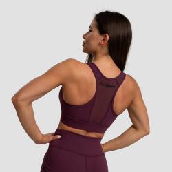 GymBeam Sportovní podprsenka Mesh Panel Eggplant