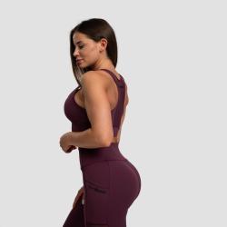 GymBeam Sportovní podprsenka Mesh Panel Eggplant