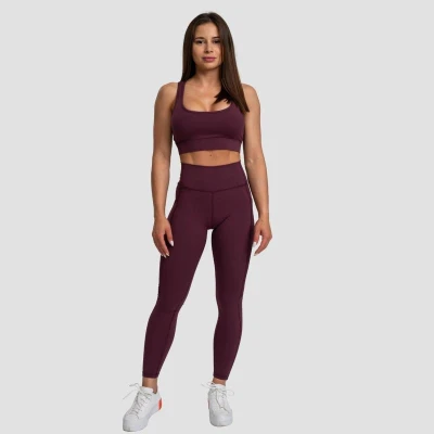 GymBeam Sportovní podprsenka Mesh Panel Eggplant