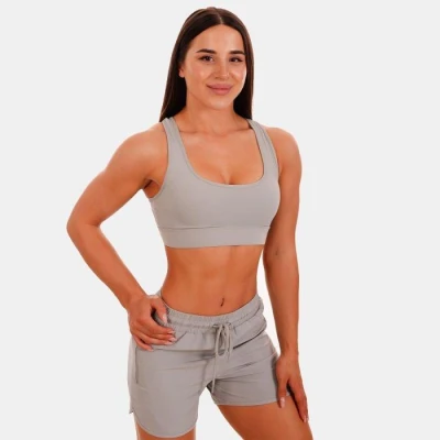 GymBeam Sportovní podprsenka Mesh Panel grey GymBeam Sportovní podprsenka Mesh Panel grey