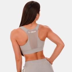 GymBeam Sportovní podprsenka Mesh Panel grey