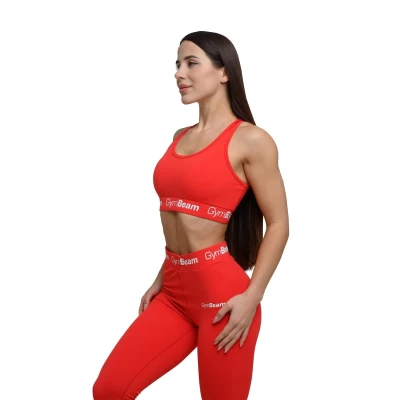 GymBeam Sportovní podprsenka Simple Rouge Red POUZE L (VÝPRODEJ)