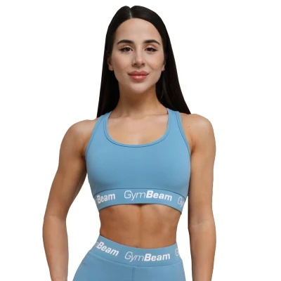 GymBeam Sportovní podprsenka Simple Steel Grey