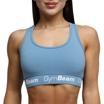 GymBeam Sportovní podprsenka Simple Steel Grey POUZE XL (VÝPRODEJ)