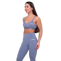 GymBeam Essence String Sports Bra Denim Blue