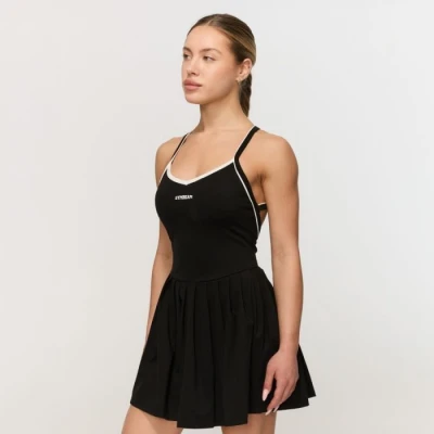 GymBeam Varsity Black dámské sportovní šaty