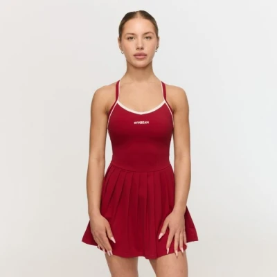 GymBeam Varsity Red dámské sportovní šaty