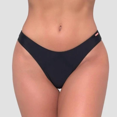 GymBeam Black dámský sportovní spodní díl plavek