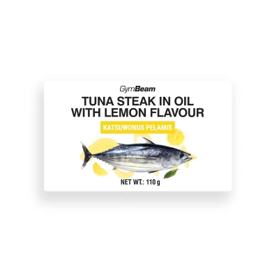 GymBeam Steak z tuňáka v oleji s citrónovou příchutí 10 x 110 g