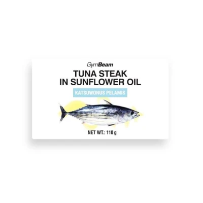 GymBeam Steak z tuňáka ve slunečnicovém oleji 110 g