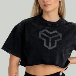 STRIX Dámské tričko CropTop Washed Black