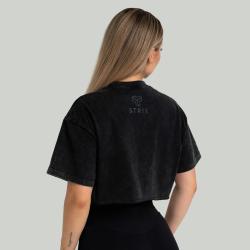 STRIX Dámské tričko CropTop Washed Black