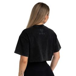 STRIX Dámské tričko CropTop Washed Black