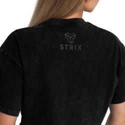 STRIX Dámské tričko CropTop Washed Black