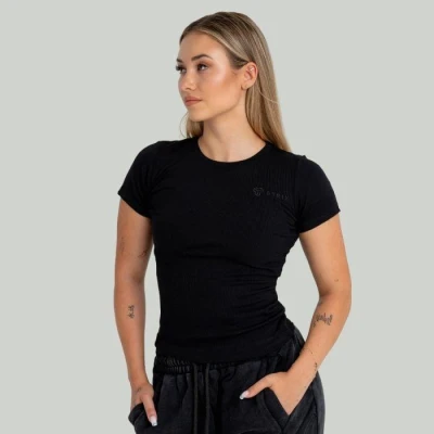 STRIX Dámske triko Ribbed Black STRIX Dámske triko Ribbed Black