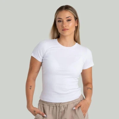 STRIX Dámské triko Ribbed White STRIX Dámské triko Ribbed White