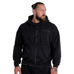 GymBeam STRIX Mikina Zip Washed Black