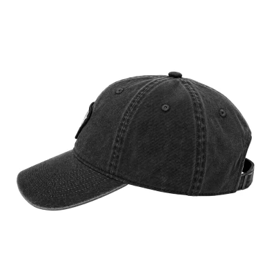 GymBeam Sunday Dad Cap Washed Black pánská kšiltovka