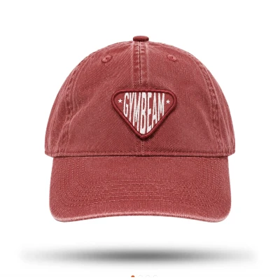 GymBeam Sunday Dad Cap Washed Burgundy pánská kšiltovka