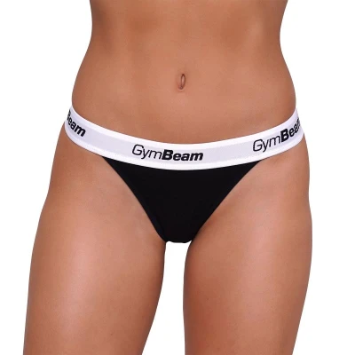 GymBeam Kalhotky Tanga 3Pack Black