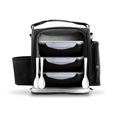 GymBeam Taška na jídlo FIT Prep Black
