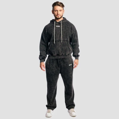 GymBeam Tepláky Aura Washed Black