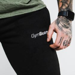 GymBeam Tepláky Slimfit Black POUZE M (VÝPRODEJ)