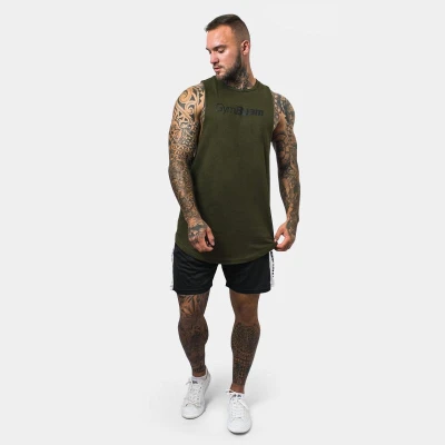 GymBeam Tílko Cut Off Military Green