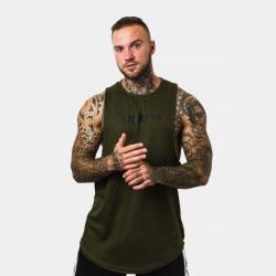 GymBeam Tílko Cut Off Military Green POUZE XL (VÝPRODEJ)