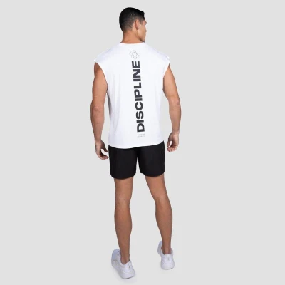 GymBeam Tílko Discipline White