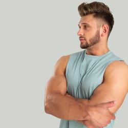 STRIX Tílko Essential Cut-Off Stone Blue