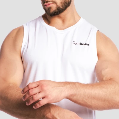 GymBeam Mesh Base White pánské tílko