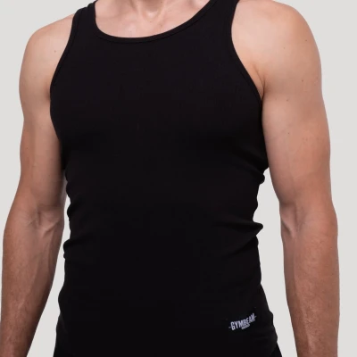 GymBeam Persistence Ribbed Black pánské tílko