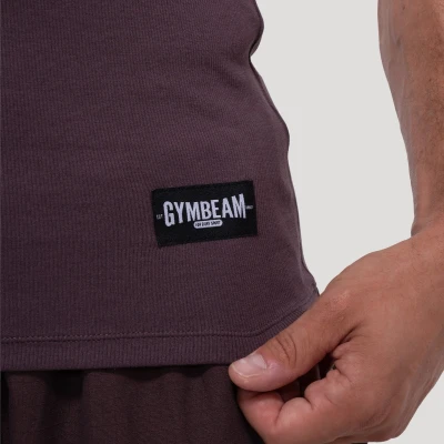 GymBeam Persistence Ribbed Brown pánské žebrované tílko