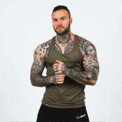 GymBeam Tílko Stringer Tank Top Heather Olive Green GymBeam Tílko Stringer Tank Top Heather Olive Green
