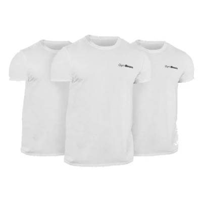 GymBeam Men‘s Basic T-Shirt 3Pack White GymBeam Men‘s Basic T-Shirt 3Pack White